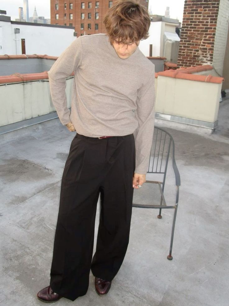 Wide-leg Suit Pants Men's Mopping Casual Pants