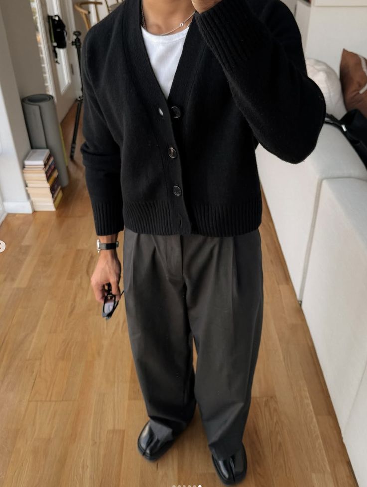 Wide-leg Suit Pants Men's Mopping Casual Pants