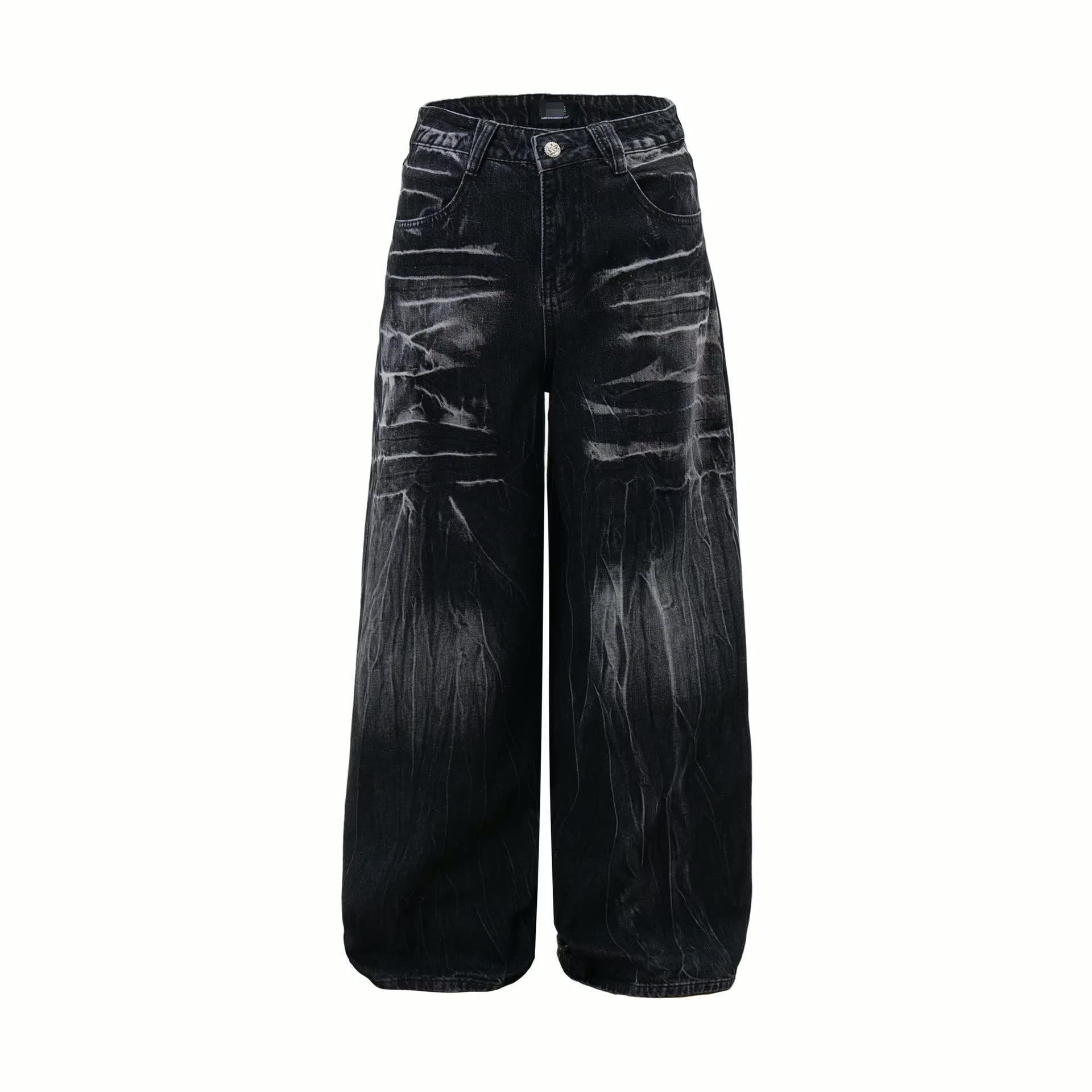 Y2K Streetwear Oversized Jeans American Retro Washing Pant Men's Loose Wide-leg Trousers