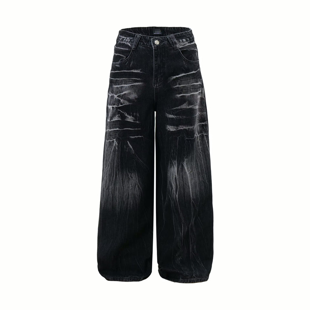 Y2K Streetwear Oversized Jeans American Retro Washing Pant Men's Loose Wide-leg Trousers