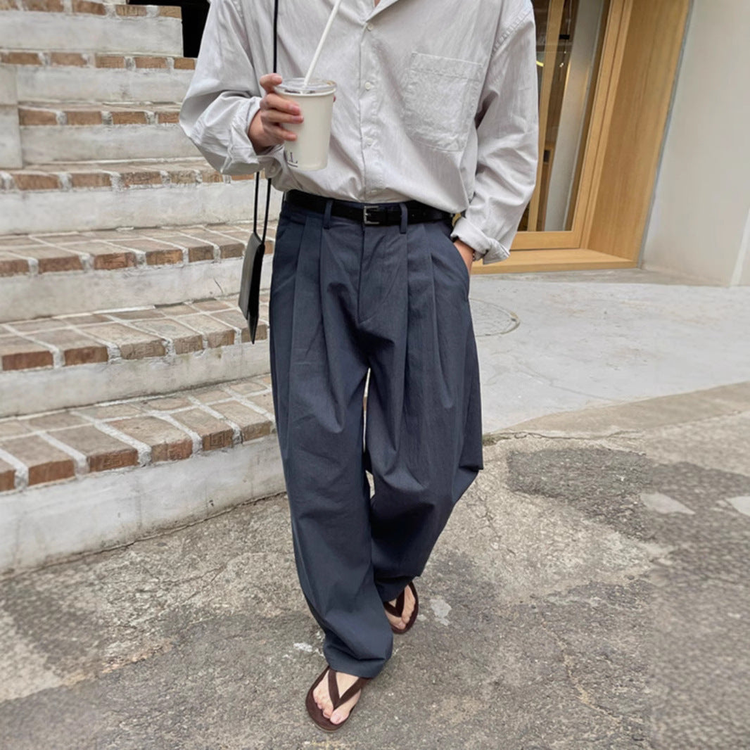 Wide-leg Suit Pants Men's Mopping Casual Pants